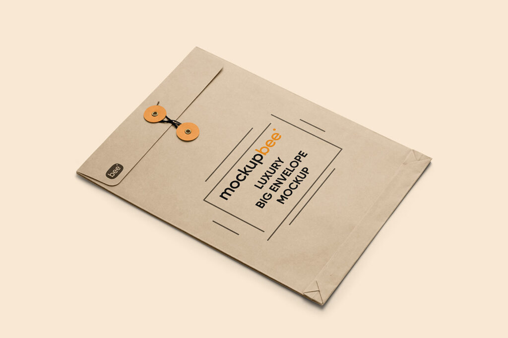 Free Cardboard Envelope Mockup