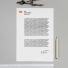 Leterhead Icon Ruler Free Letterhead with Ruler Mockup - mockupbee