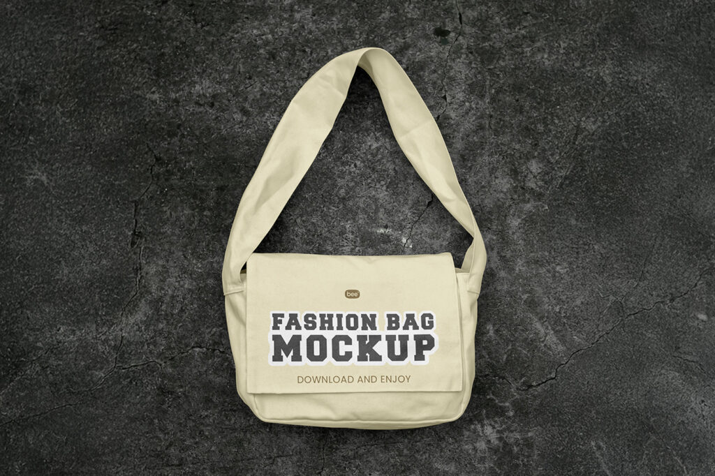 Free Bag on Dark Floor Mockup