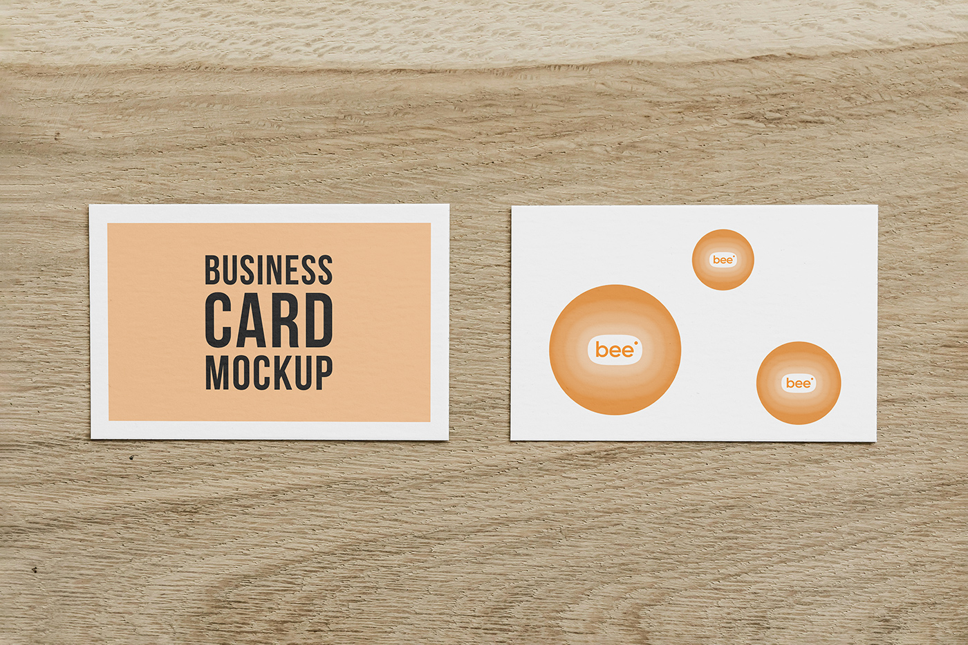 Free Front View Business Card Mockups