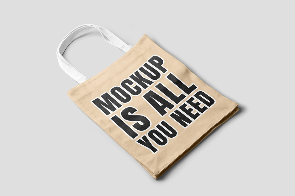 Free Perspective Tote Bag Mockup
