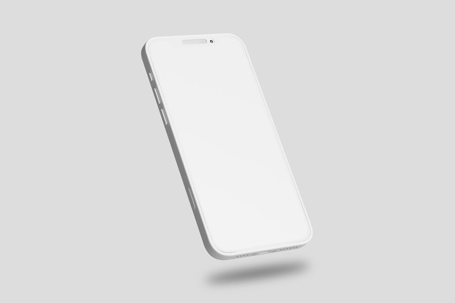 Free Levitating iPhone Mockup - mockupbee
