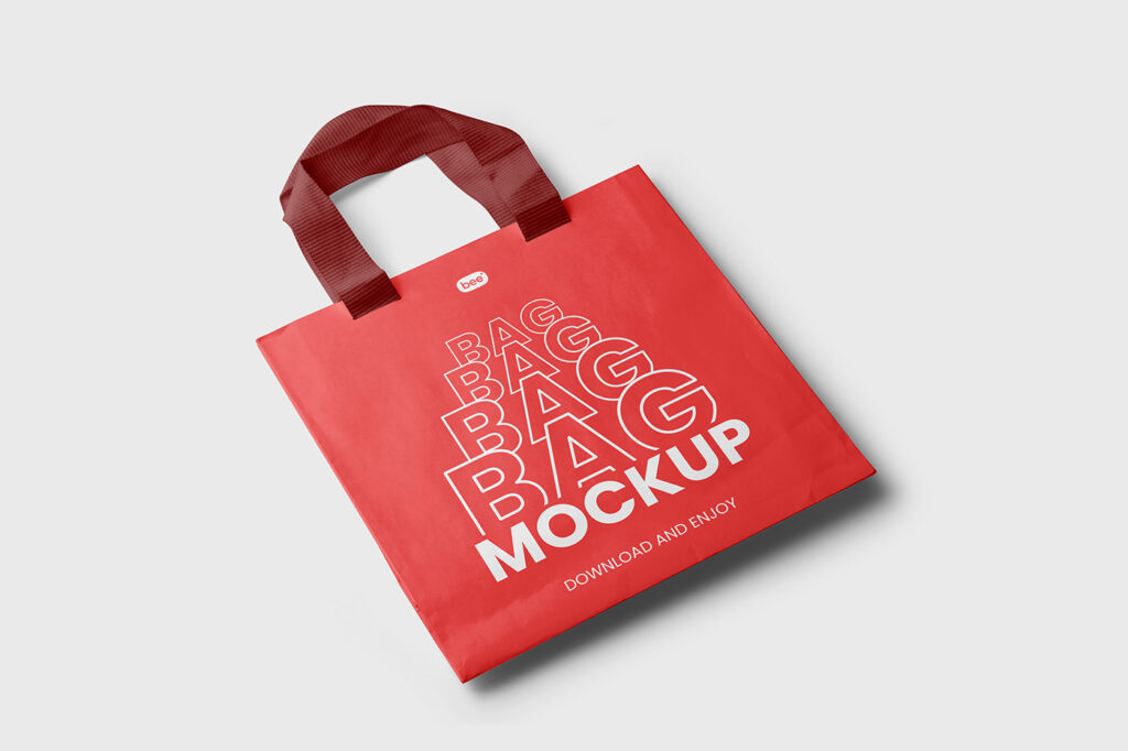 Free Small Bag with Wide Handle Mockup