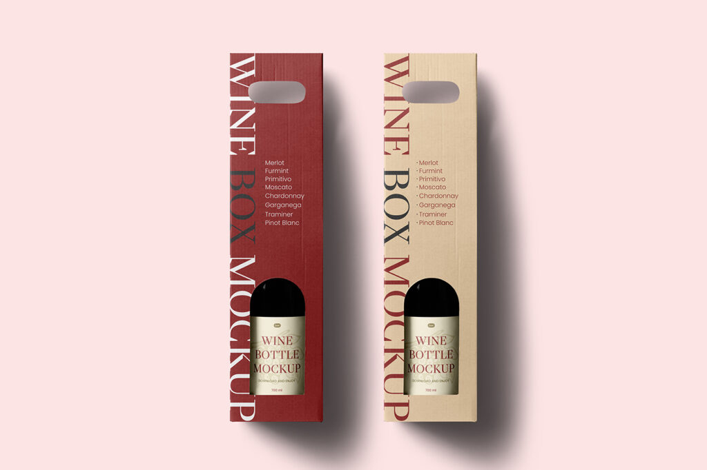 Free Wine Bottle Packaging Mockups