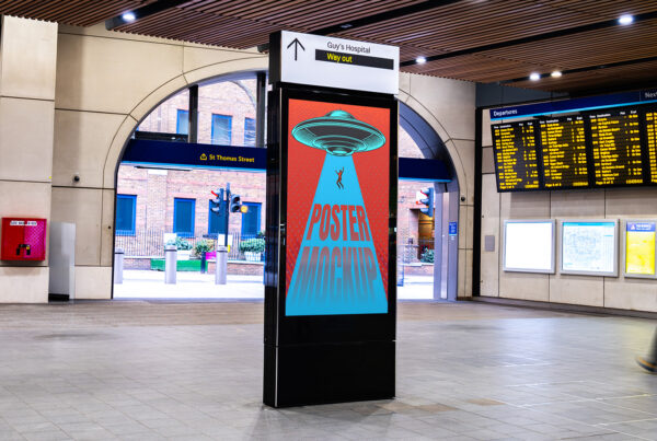 Free Citylight in London Station Mockup