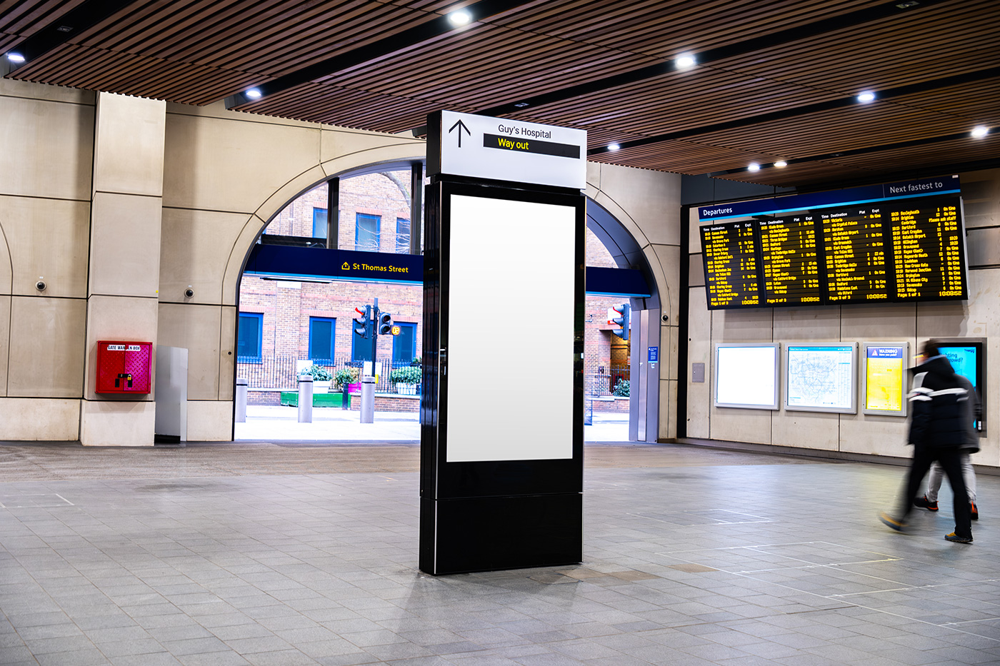 Free Citylight in London Station Mockup