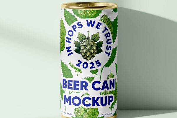 Free Small Beer Can Mockup