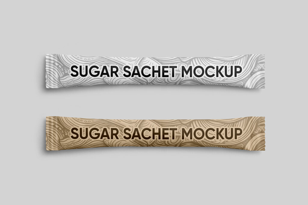 Free Classic Sugar Sachet Mockup