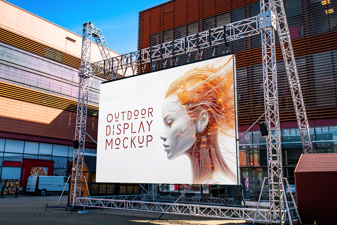 Free Huge Outdoor Display Mockup