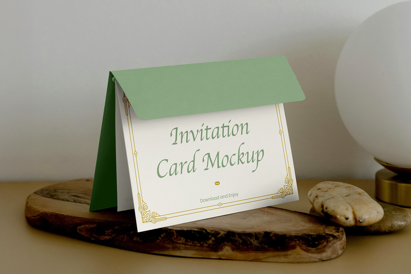 Standing Invitation Card Mockup D