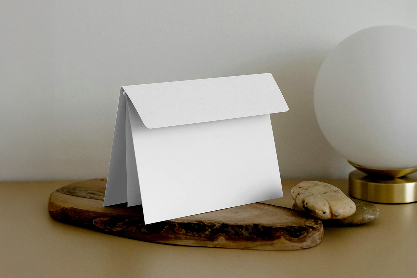Free Standing Invitation Card Mockup