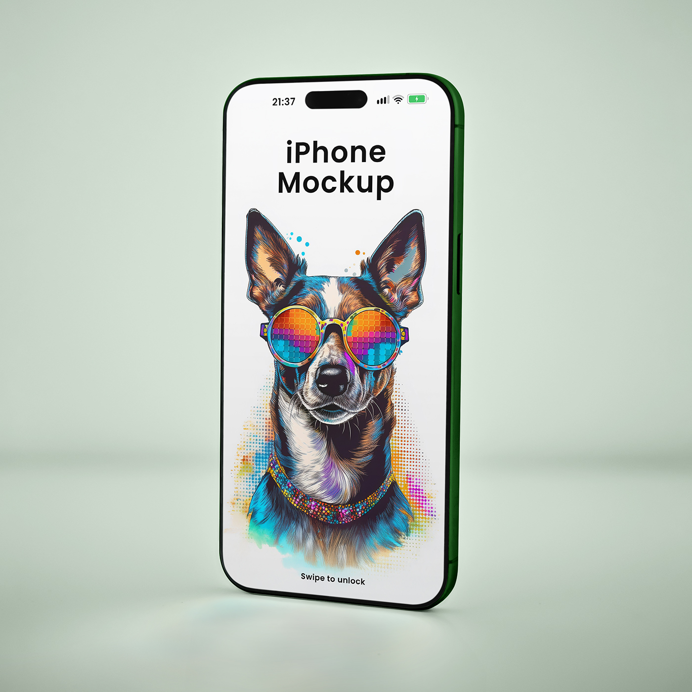 Free Standing iPhone Mockup - mockupbee
