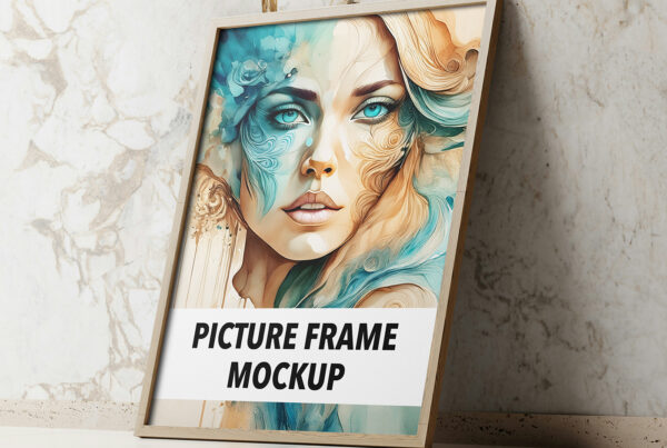 Free Perspective Picture Frame Mockup