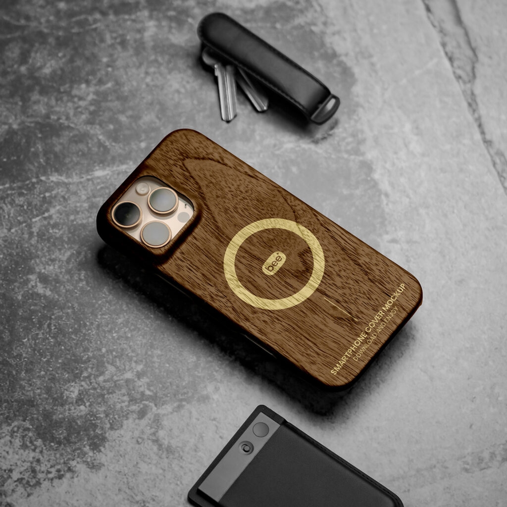 Free Wooden iPhone Case Mockup