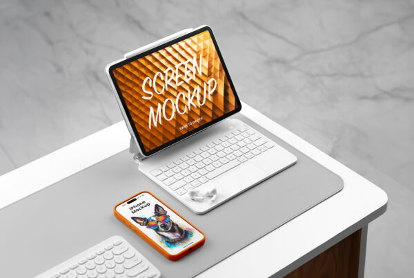 Free iPhone with iPad Mockup