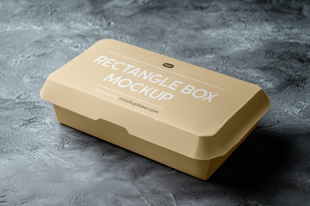 Free Eco Paper Food Box Mockup