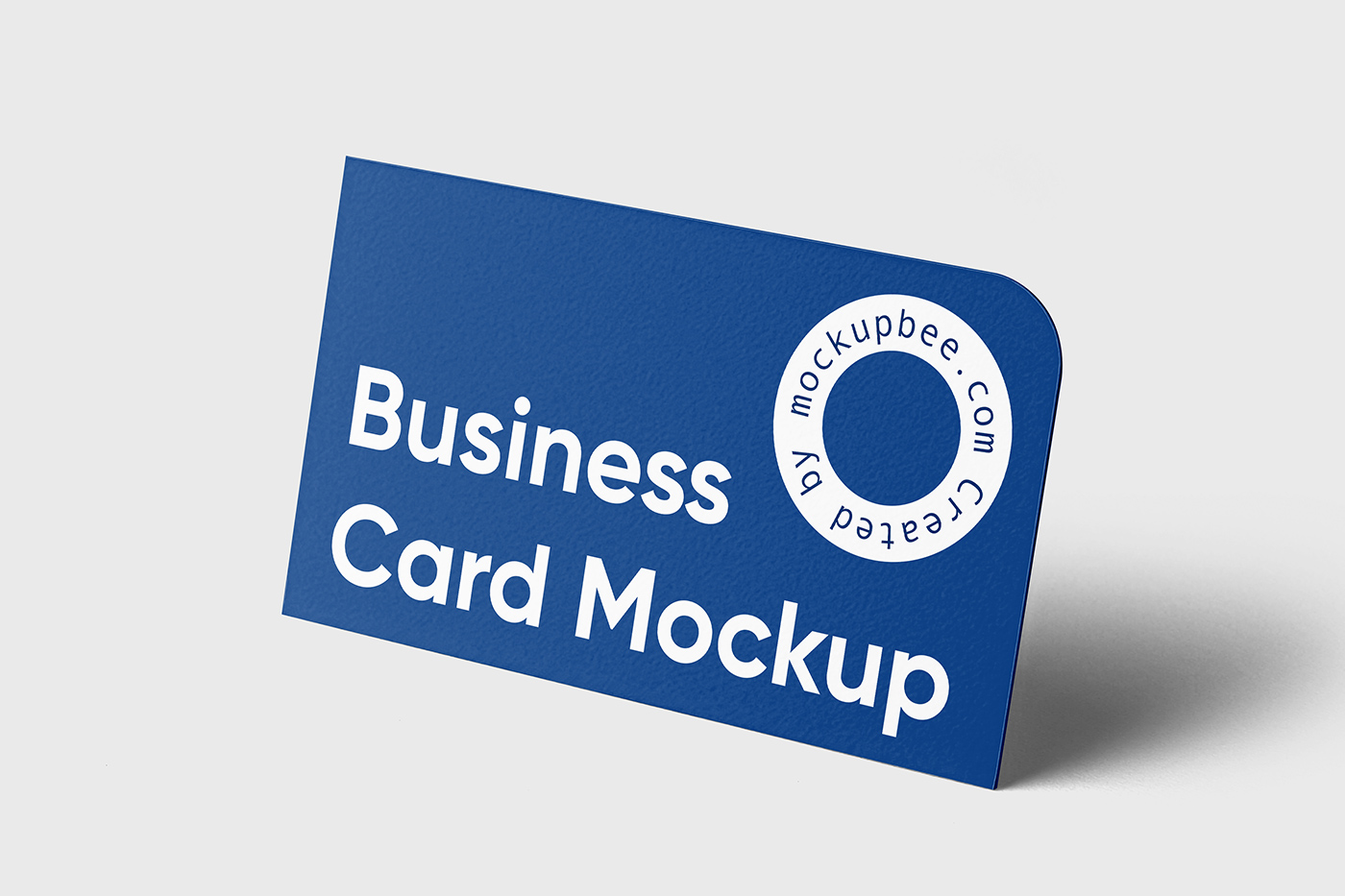 Free Round Corner Business Card Mockup - mockupbee