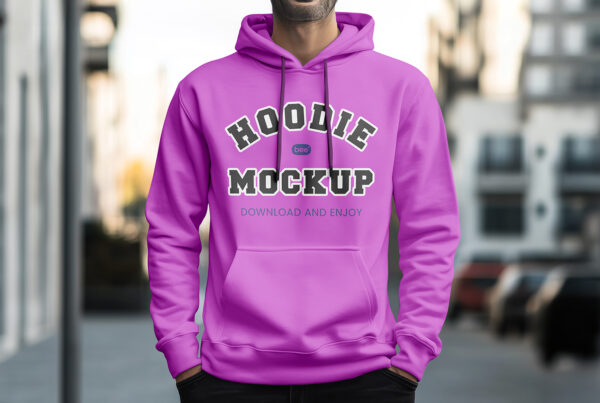 Free Hoodie in City Mockup