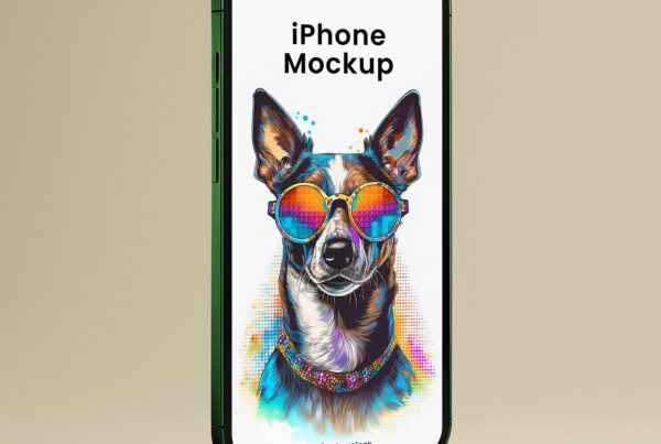 Free Levitating iPhone Screen Mockup