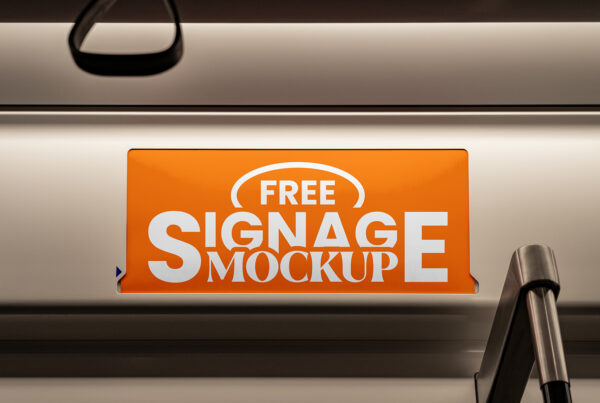 Free Metro Advert Sign Mockup