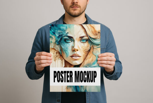 Free Poster Front View Mockup