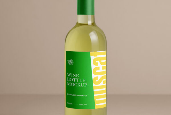 Free Wine Bottle Studio Shot Mockup