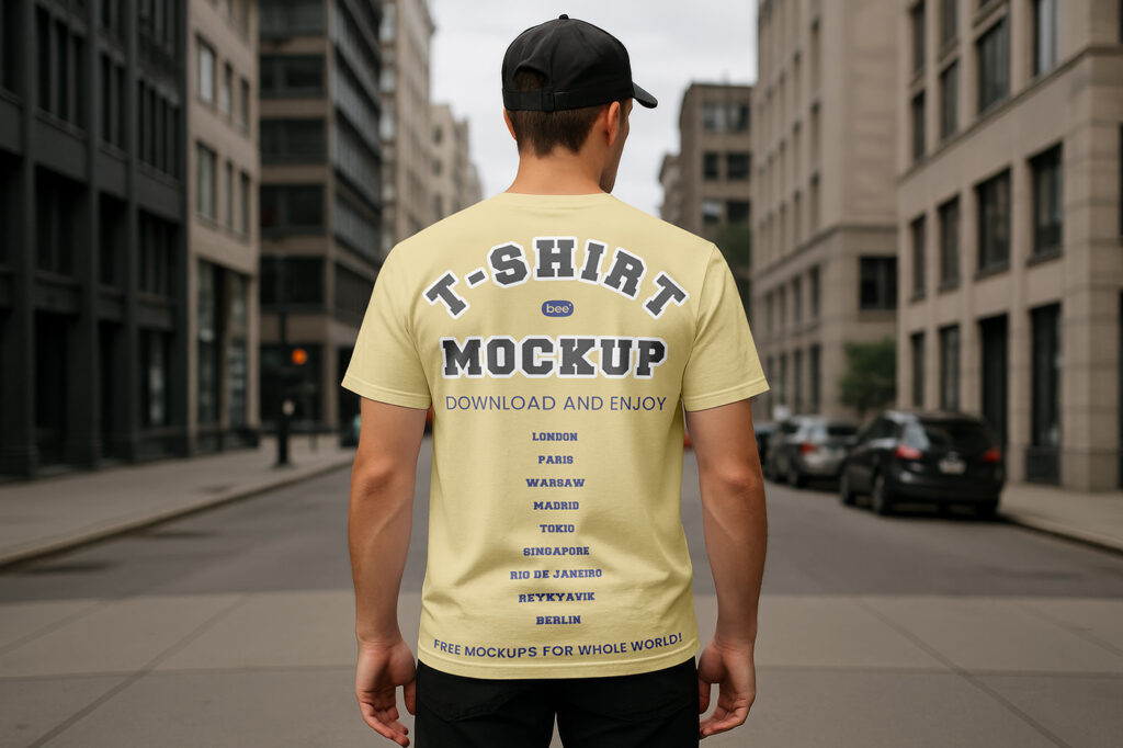 Free Back T-Shirt Mockup