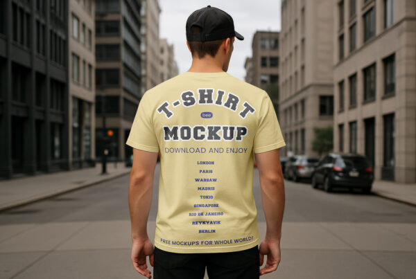 Free Back T-Shirt Mockup