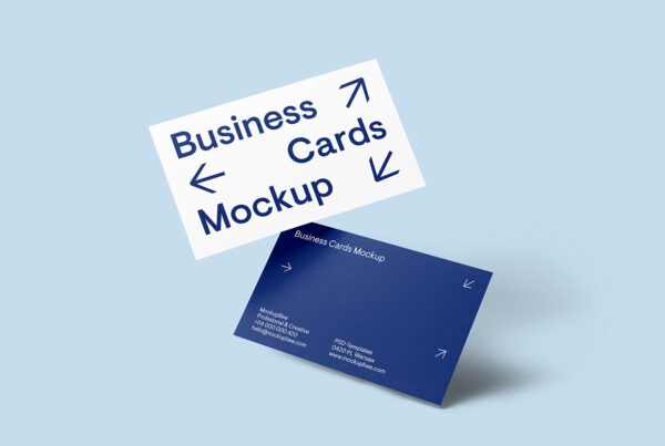 Free Business Cards Scene Mockup