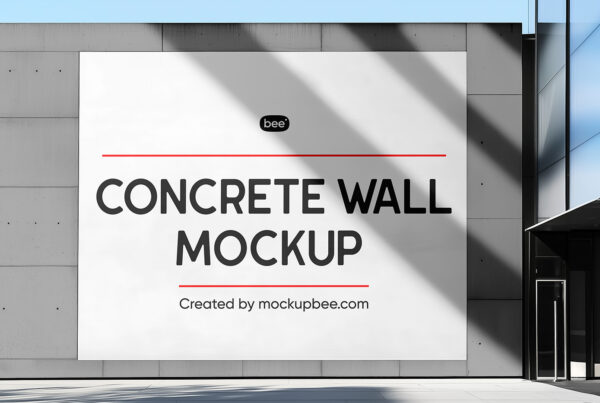 Free Concrete Billboard Mockup