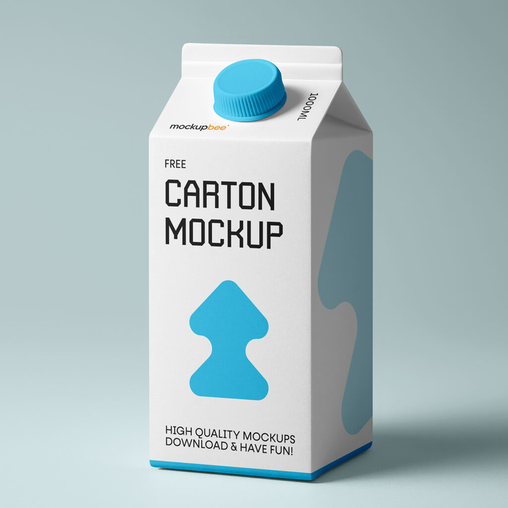 Free Drink Carton Mockup
