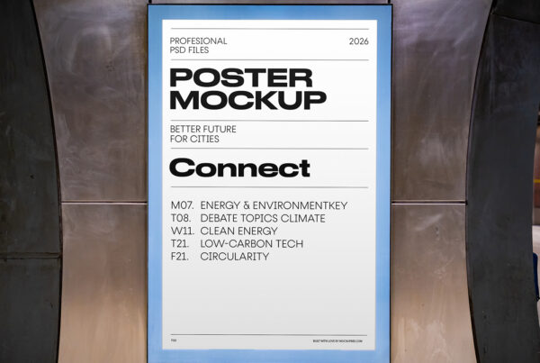 Free Metro Station Citylight Mockup