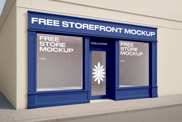Free Perspective Storefront Mockup