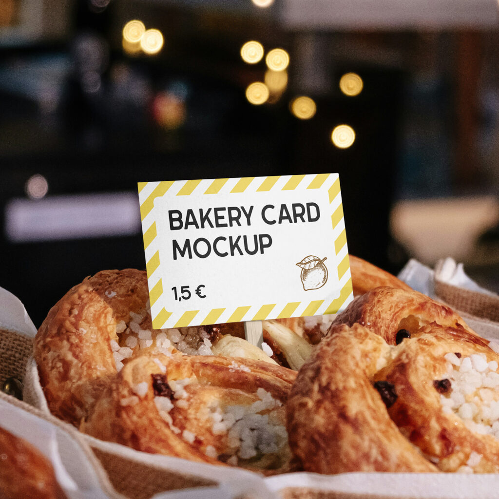 Free Bakery Card Mockup