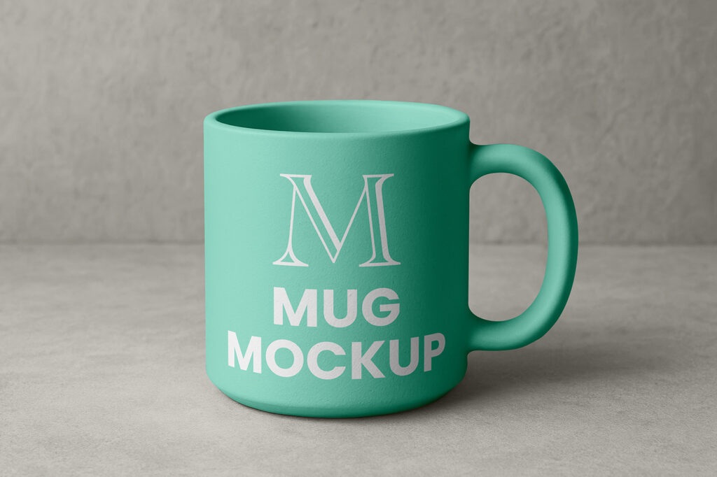 Free Ceramic Mug Studio Shot Mockup