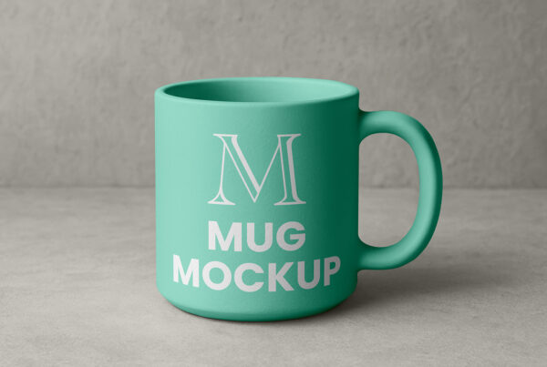 Free Ceramic Mug Studio Shot Mockup