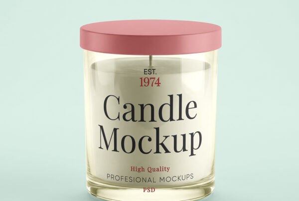 Free Closed Candle Mockup