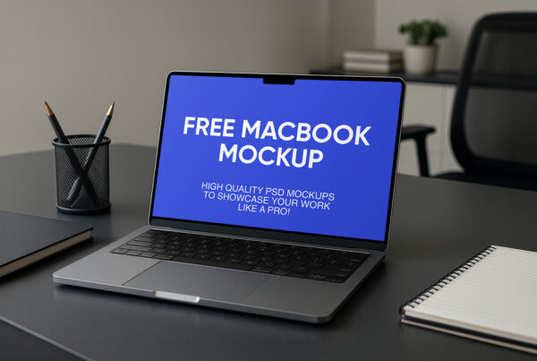 Free Corporate MacBook Mockup