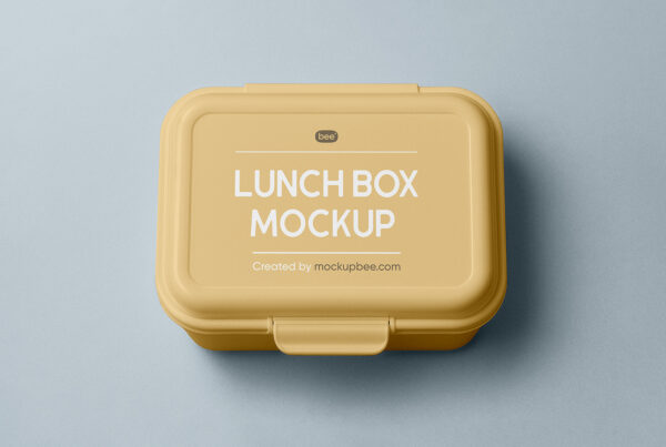 Free Lunch Box Mockup