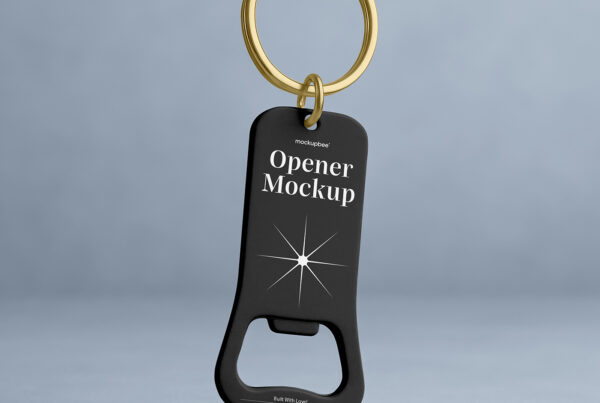 Free Opener Keychain Mockup