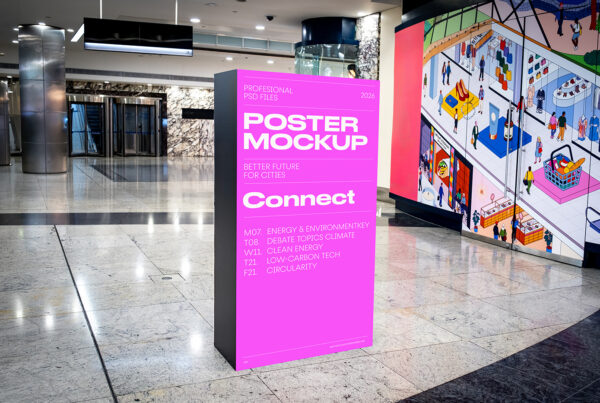 Free Shopping Mall Stand Mockup