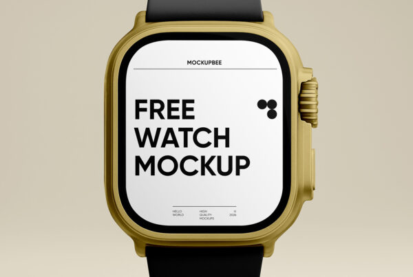 Free Smartwatch Front View Mockup