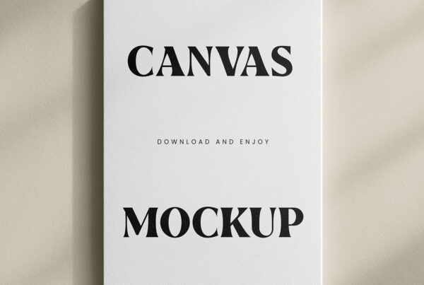 Free Vertical Canvas Mockup