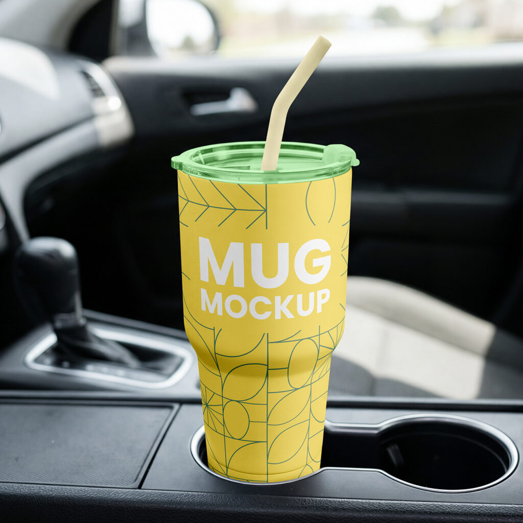 Free Big Reusable Mug Mockup