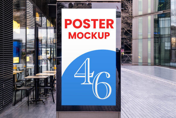 Free Citylight between Buildings Mockup