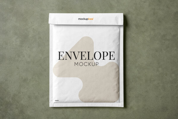 Free Lying Big Bubble Envelope Mockup