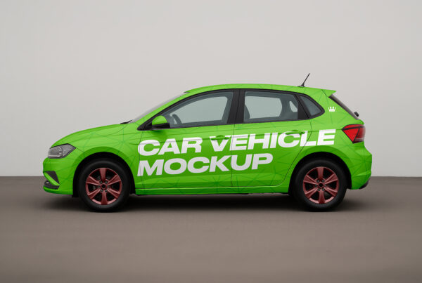 Free Hatchback Car Mockup