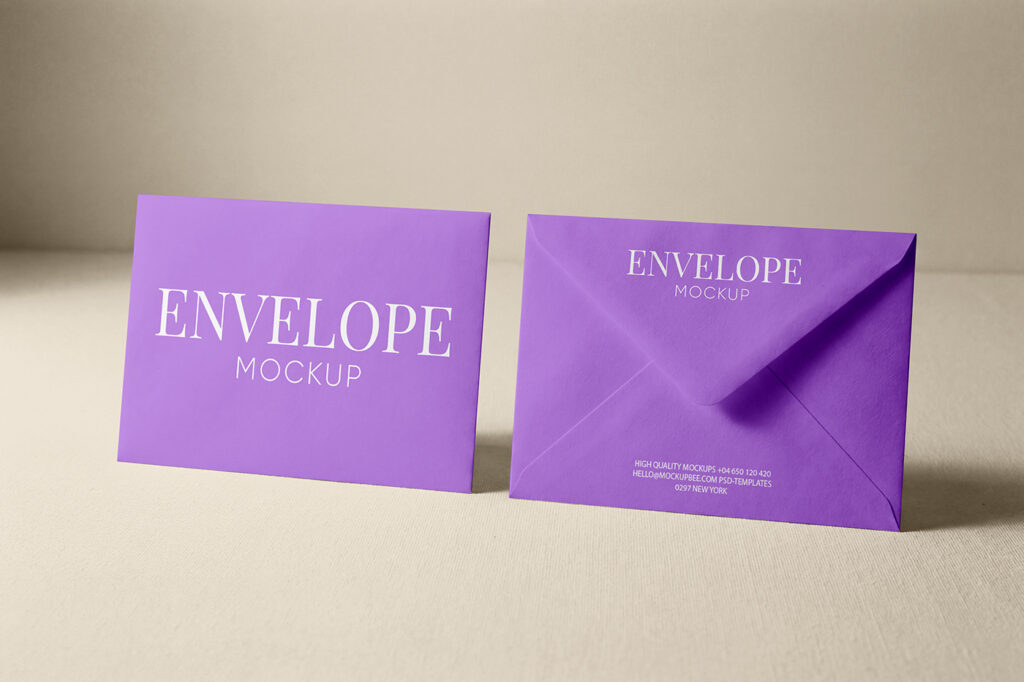 Free Double Envelope Mockup