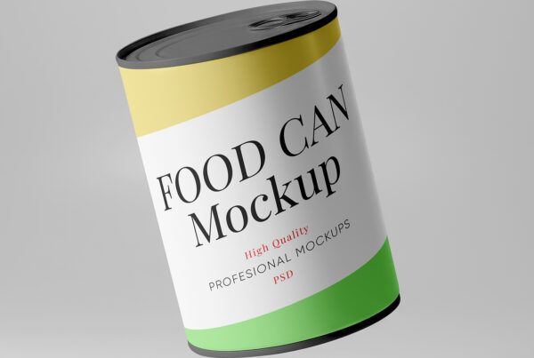 Free Food Can Mockup