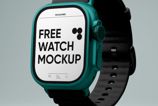 Free Levitating Smartwatch Mockup